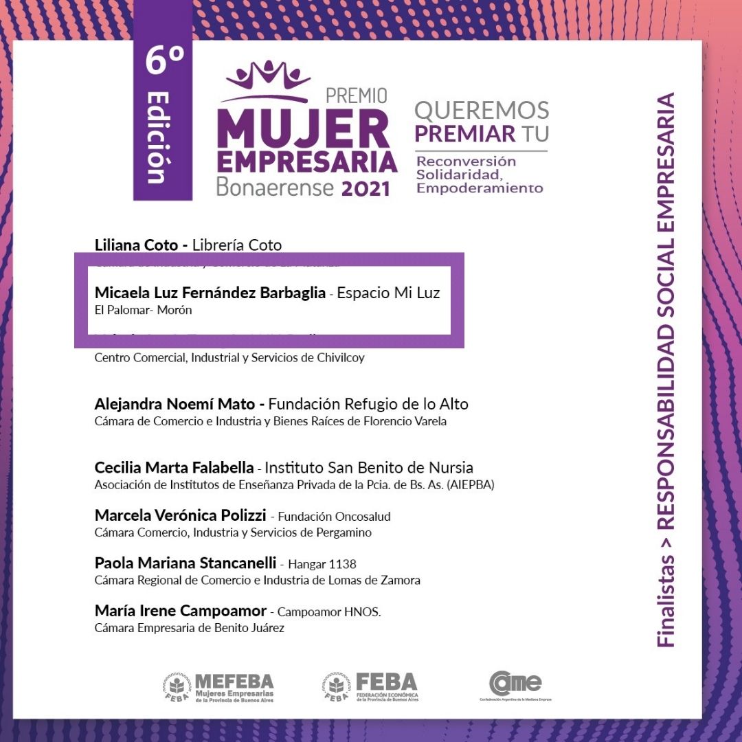 Premio Mujer Empresaria Bonaerense 2021